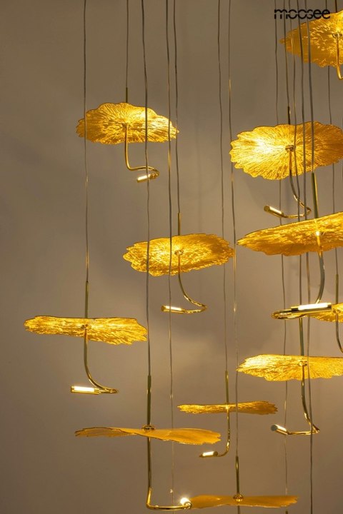 Moosee MOOSEE lampa wisząca LEAFS DISC złota