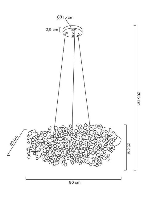 Moosee MOOSEE lampa wisząca MONETE 80 chrom