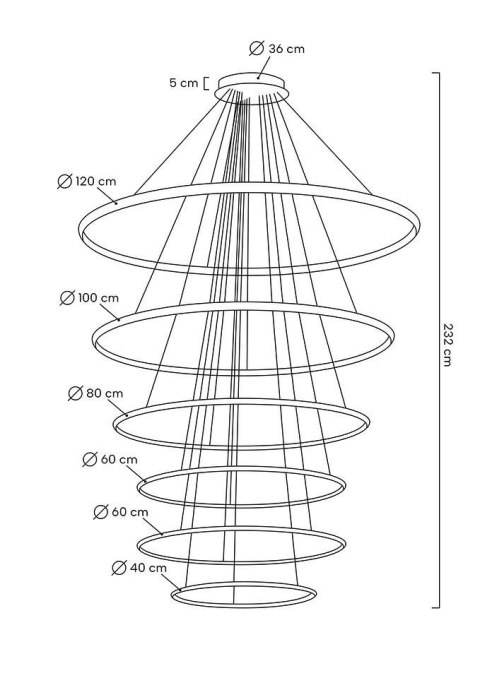Moosee MOOSEE lampa wisząca RING SLIM XL złota
