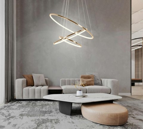 Moosee MOOSEE lampa wisząca RING SLIM S złota