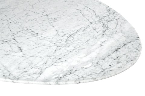 Stół TULIP ELLIPSE MARBLE CARRARA 200 biały - marmur, metal