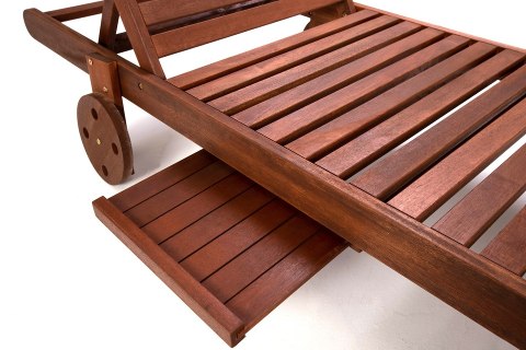 King Home Zestaw ogrodowy AZURE leżak z materacem i poduszką biało-czarny