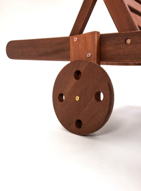 King Home Zestaw ogrodowy AZURE leżak z materacem i poduszką biało-czarny