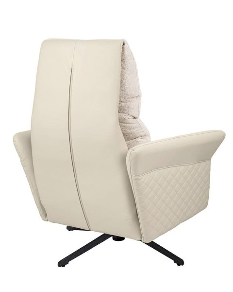 Fotel obrotowy RELAX beżowy - skóra PU, stal