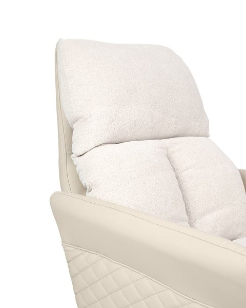 Fotel obrotowy RELAX beżowy - skóra PU, stal