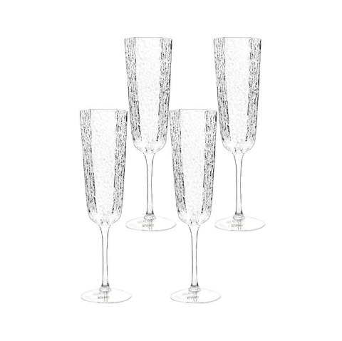 KARE komplet 4 kieliszków do szampana CASCATA 250ml