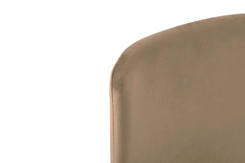 Krzesło DIEGO khaki / beżowe - welur, podstawa czarno złota