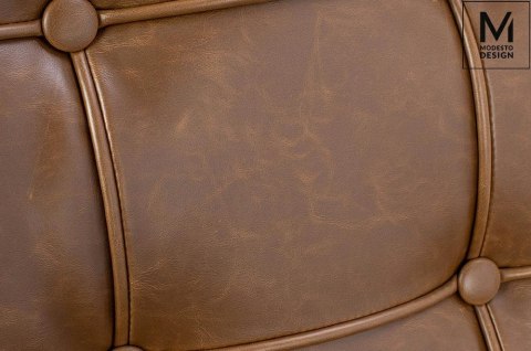 Modesto Design MODESTO fotel BARCELON VINTAGE PU - ekoskóra, stal polerowana