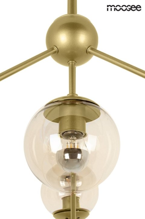 Moosee MOOSEE lampa wisząca ASTRIFERO 10 złota / bursztynowa