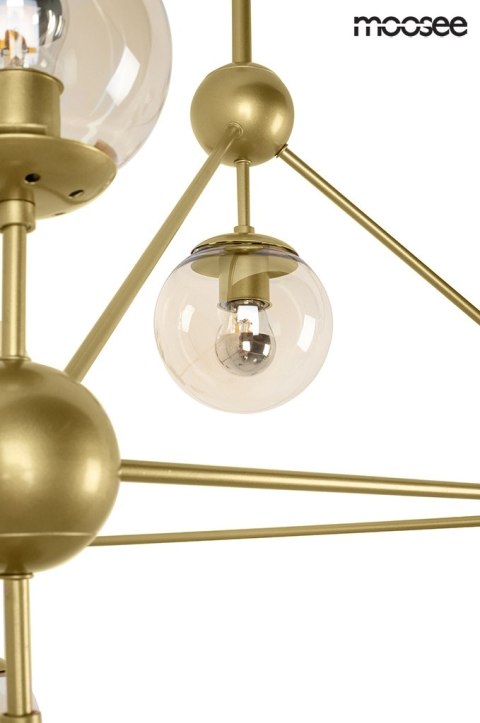 Moosee MOOSEE lampa wisząca ASTRIFERO 10 złota / bursztynowa