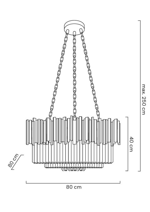 Moosee MOOSEE lampa wisząca IMPERIAL SILVER 80