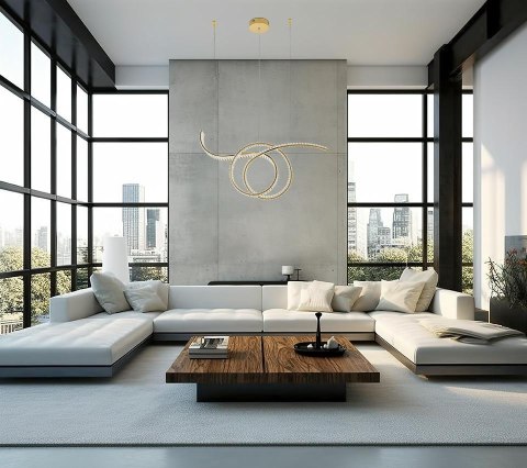 Moosee MOOSEE lampa wisząca WAVE 120 złota