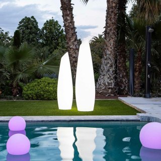 NEW GARDEN lampa ogrodowa FREDO 140 BATTERY TUBE biała