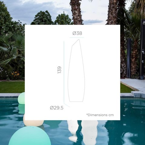 NEW GARDEN lampa ogrodowa FREDO 140 BATTERY TUBE biała