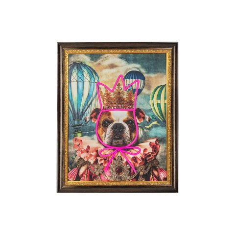 King Home Obraz NEON BULLDOG BALOON 80x100 cm