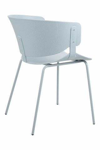 Krzesło GARRET jasnoszare - polipropylen, metal