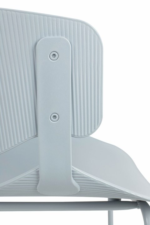 Krzesło GARRET jasnoszare - polipropylen, metal