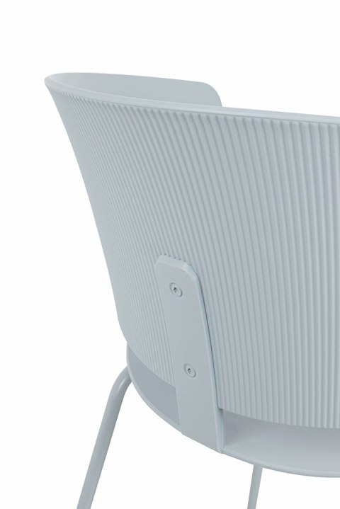 Krzesło GARRET jasnoszare - polipropylen, metal