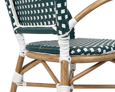 Krzesło ogrodowe CAFE MIRAMAR turkus / morski rattan
