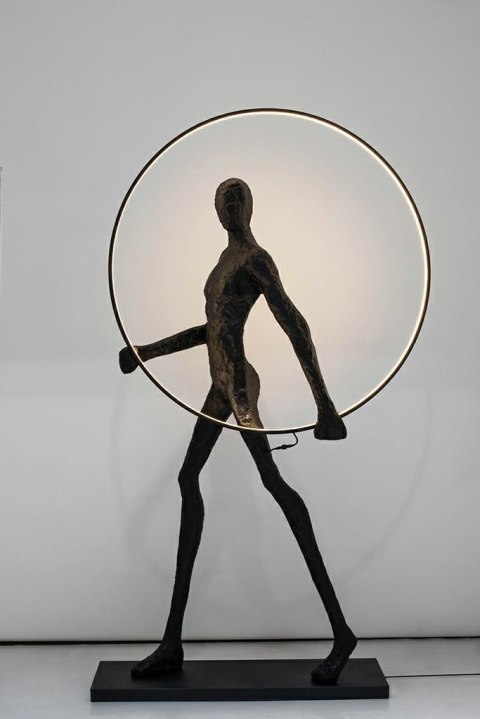 MOOSEE lampa podłogowa HUMAN ROUND włókno szklane