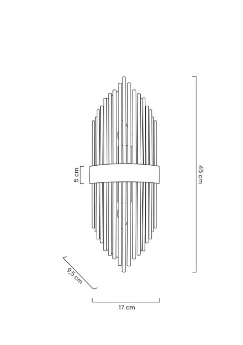 Moosee MOOSEE lampa ścienna FLORENS S złota