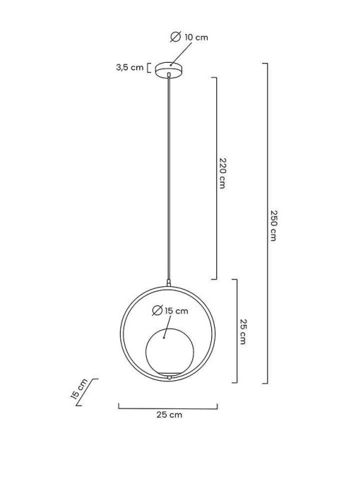Moosee MOOSEE lampa wisząca AURELIA 25 złota