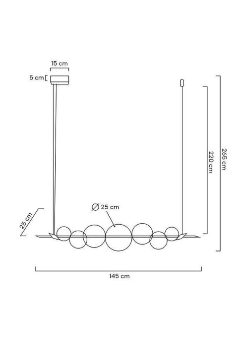 Moosee MOOSEE lampa wisząca ECHO 140 złota