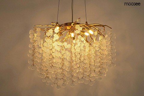 Moosee MOOSEE lampa wisząca RIVIERA 80 złota / clear
