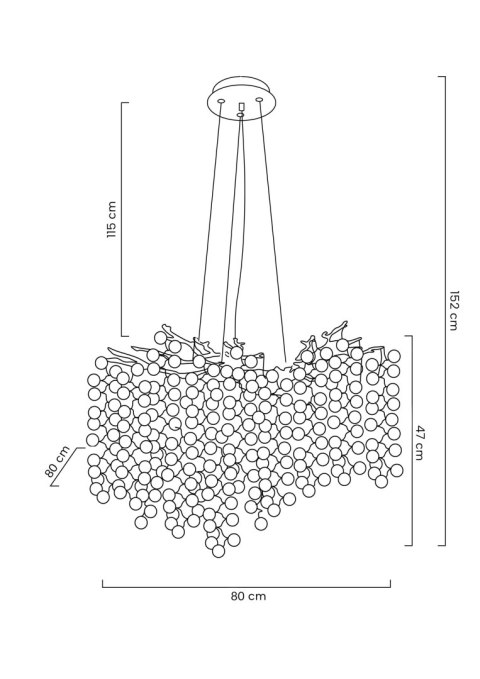 Moosee MOOSEE lampa wisząca RIVIERA 80 złota / clear