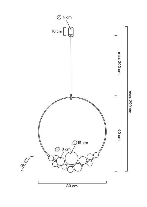 Moosee MOOSEE lampa wisząca ROCIO czarna