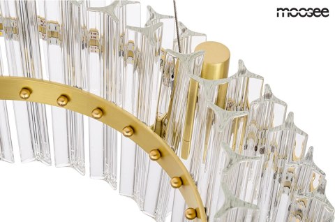 Moosee MOOSEE lampa wisząca SATURNUS 47 DUO złota - LED, kryształ, stal szczotkowana