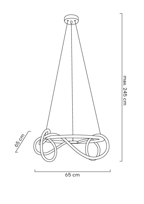 Moosee MOOSEE lampa wisząca SERPIENTE 60 czarna