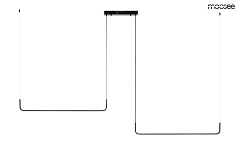 Moosee MOOSEE lampa wisząca SHAPE DUO 120 czarna