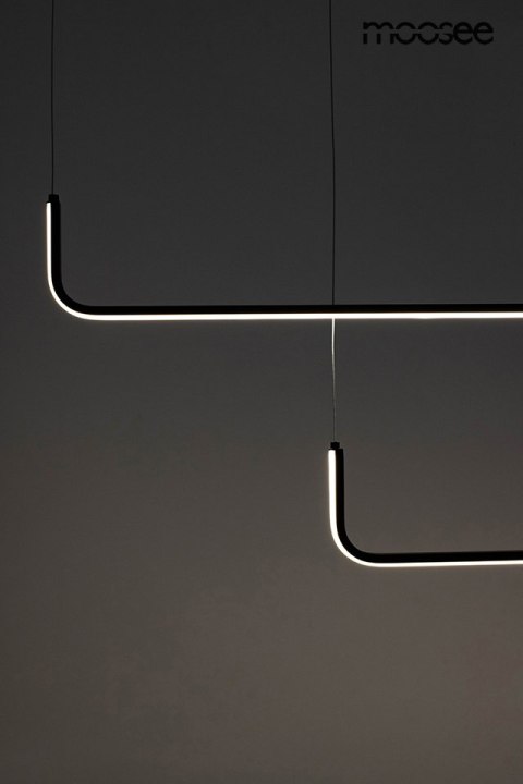 Moosee MOOSEE lampa wisząca SHAPE DUO 120 czarna