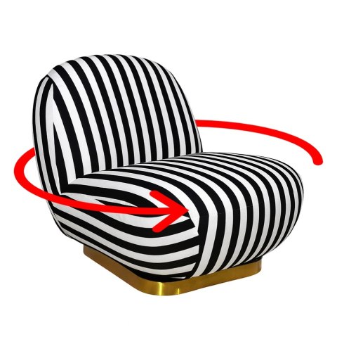 MaMaison MaMaison fotel obrotowy AZURE biały / czarny