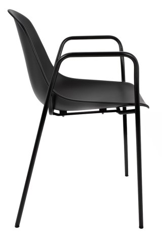 Krzesło RESOL ARM czarne - polipropylen, metal