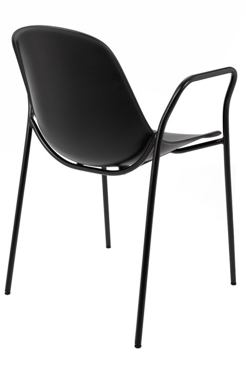 Krzesło RESOL ARM czarne - polipropylen, metal
