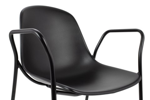 Krzesło RESOL ARM czarne - polipropylen, metal