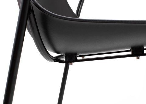 Krzesło RESOL ARM czarne - polipropylen, metal