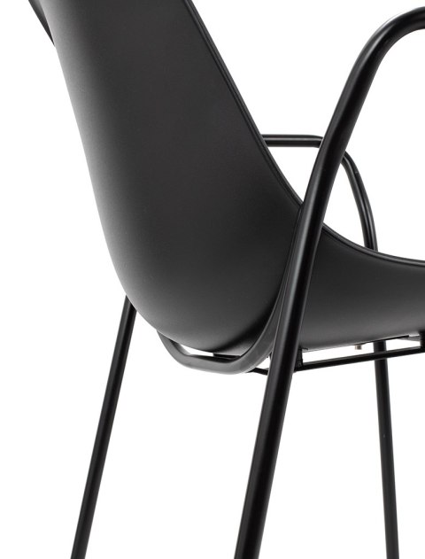 Krzesło RESOL ARM czarne - polipropylen, metal