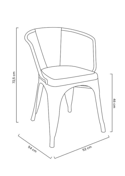 Krzesło TOWER ARM (Paris) - metal