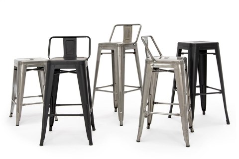 King Home Krzesło barowe TOWER BACK 66 (Paris) metal