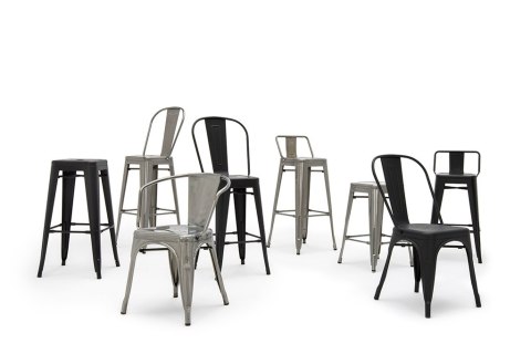 King Home Krzesło barowe TOWER BACK 66 (Paris) metal