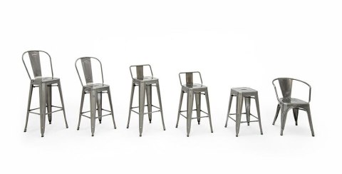 King Home Krzesło barowe TOWER BIG BACK 76 (Paris) metal