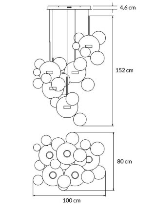 MOOSEE Lampa wisząca CAPRI DISC 5 złota