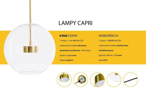 MOOSEE Lampa wisząca CAPRI DISC 5 złota