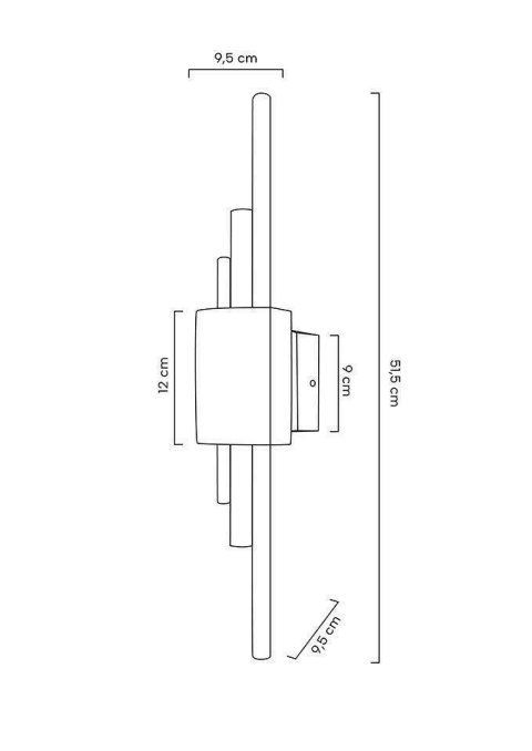 MOOSEE lampa ścienna EVANS biała / złota