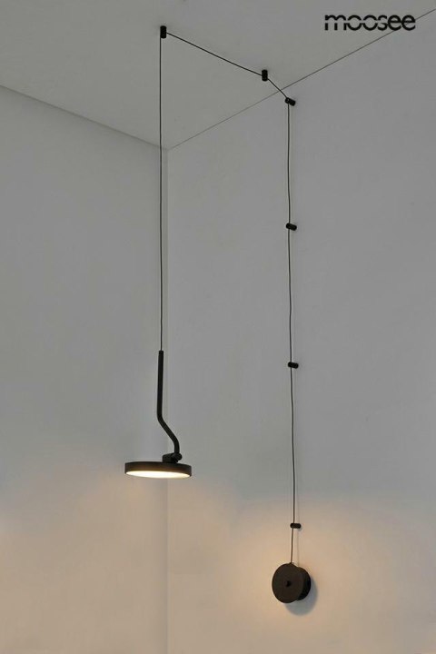 Moosee MOOSEE lampa ścienna FLAT czarna