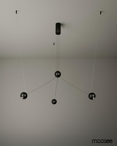 Moosee MOOSEE lampa wisząca OCTO 3 czarna