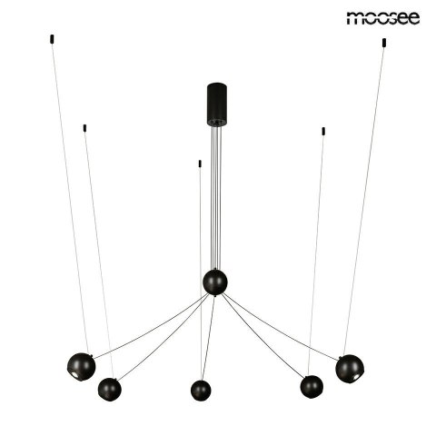 Moosee MOOSEE lampa wisząca OCTO 5 czarna